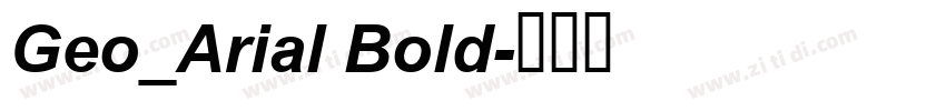 Geo_Arial Bold字体转换